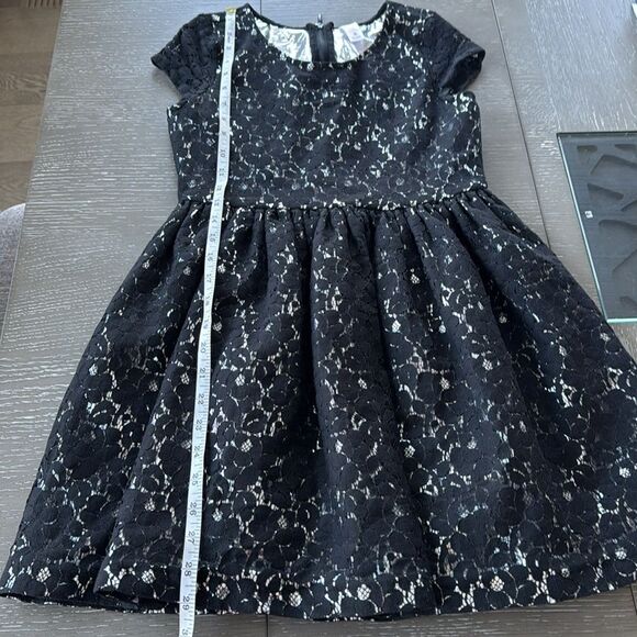 Justice Girl’s Size 10 Black Silver Dress Casual Formal Special Wear Lace EUC - Picture 8 of 12